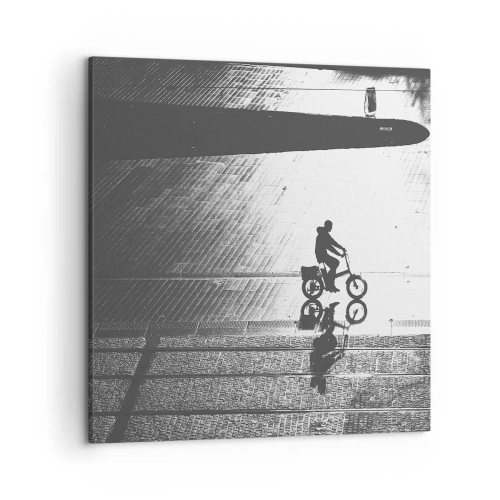 Impression sur toile - Image sur toile - Devant moi, à travers la ville - 50x50 cm