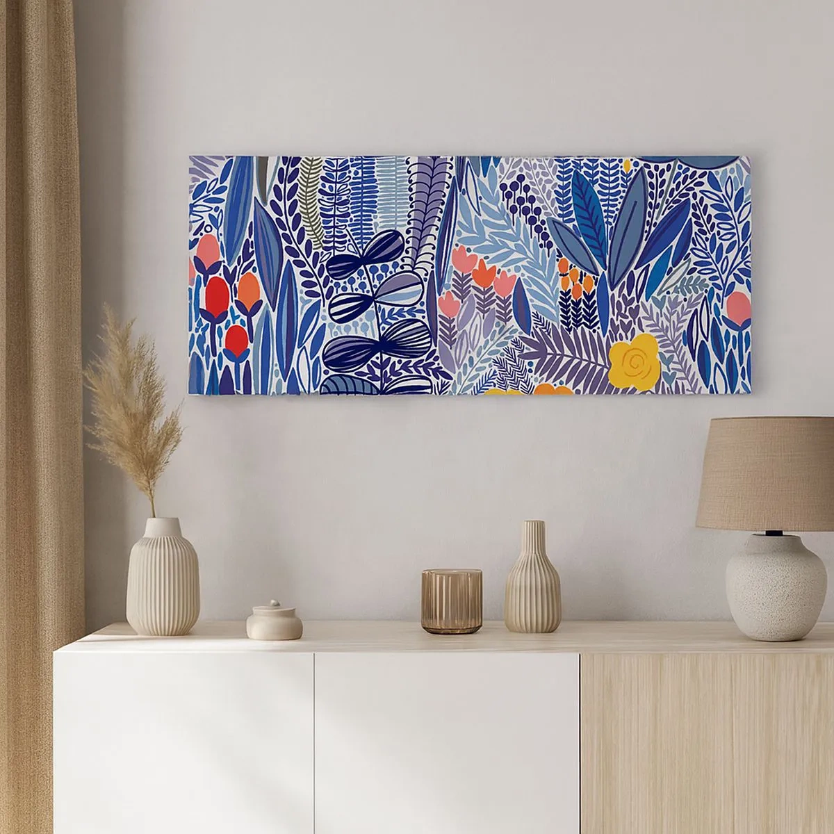 Impression sur toile - Image sur toile - Jardin hawaïen - 100x40 cm