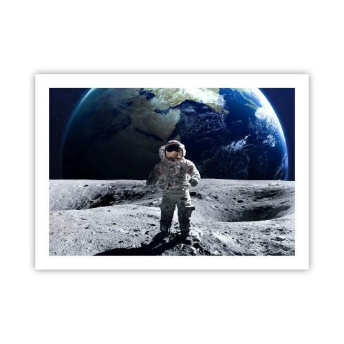 Affiche - Poster - Salutations de la lune - 70x50 cm