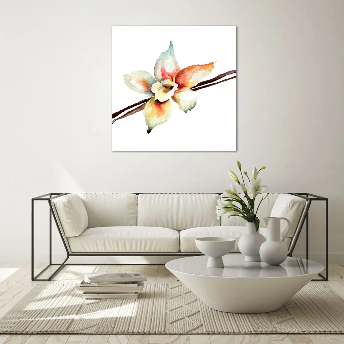 Impression sur verre - Image sur verre - Douceur de couleur renversée - 30x30 cm