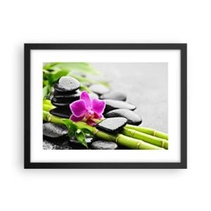 Affiche dans un cadre noir - Poster - Dans un équilibre de calme - 40x30 cm