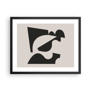 Affiche dans un cadre noir - Poster - À monter soi-même - 50x40 cm