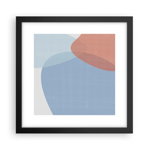 Affiche dans un cadre noir - Poster - Relations pastel - 30x30 cm