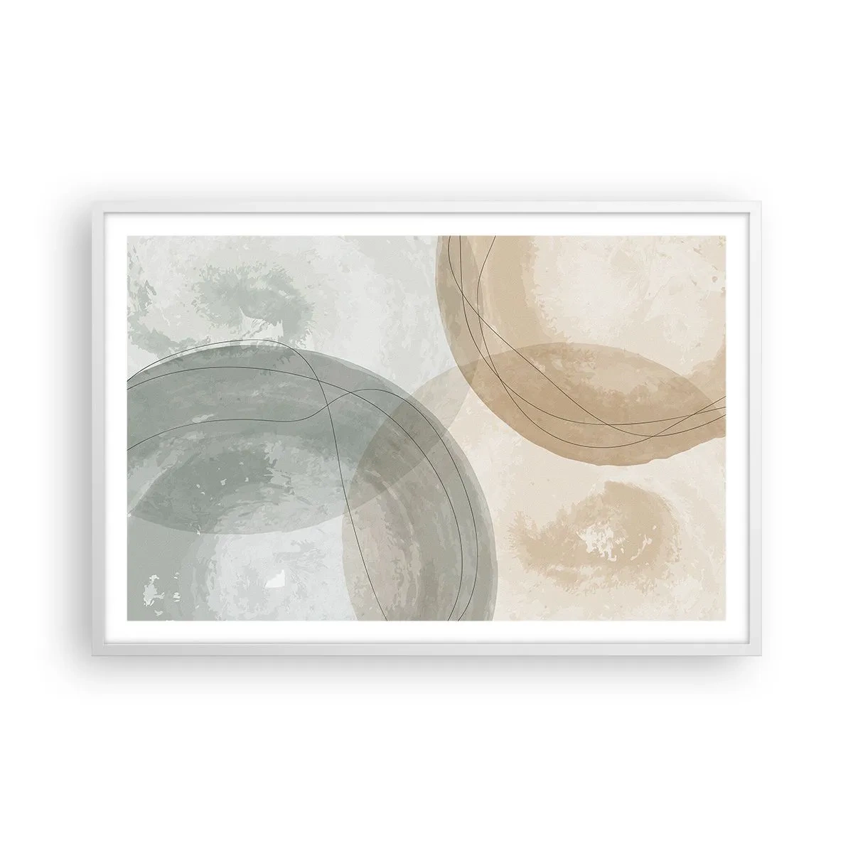 Affiche dans un cadre blanc - Poster - Mondes pénétrants - 91x61 cm