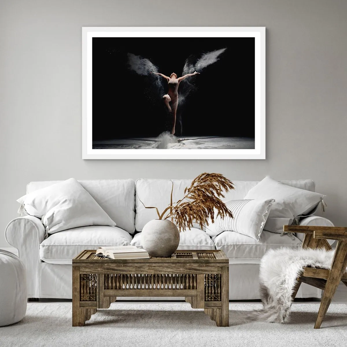 Affiche dans un cadre blanc - Poster - Les elfes existent - 40x40 cm