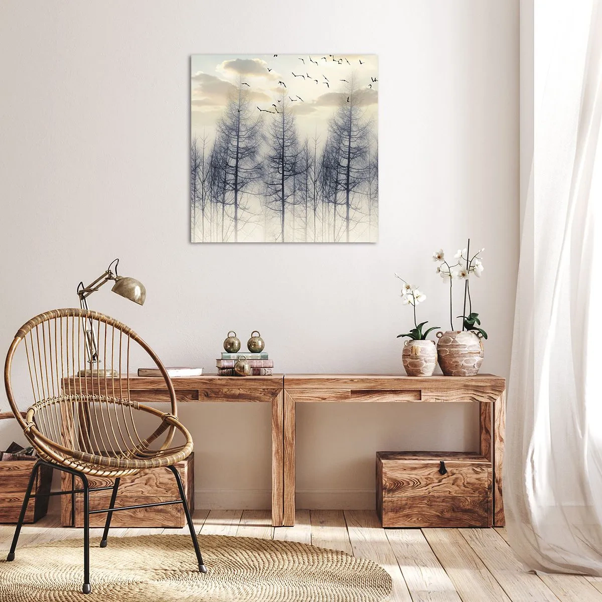 Impression sur toile - Image sur toile - L'âme de la forêt - 40x40 cm