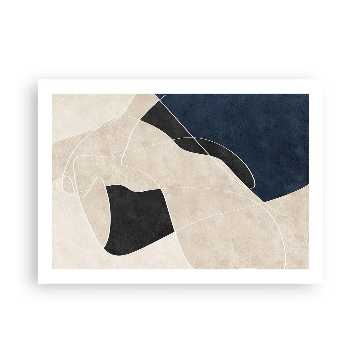 Affiche - Poster - Composition abstraite - contraste de couleurs - 70x50 cm