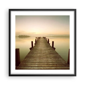 Affiche dans un cadre noir - Poster - L'aube, les premières lueurs, le jour  - 50x50 cm