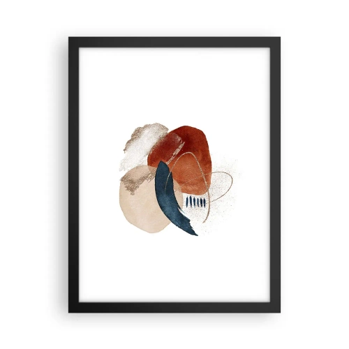 Affiche dans un cadre noir - Poster - Composition ovale - 30x40 cm