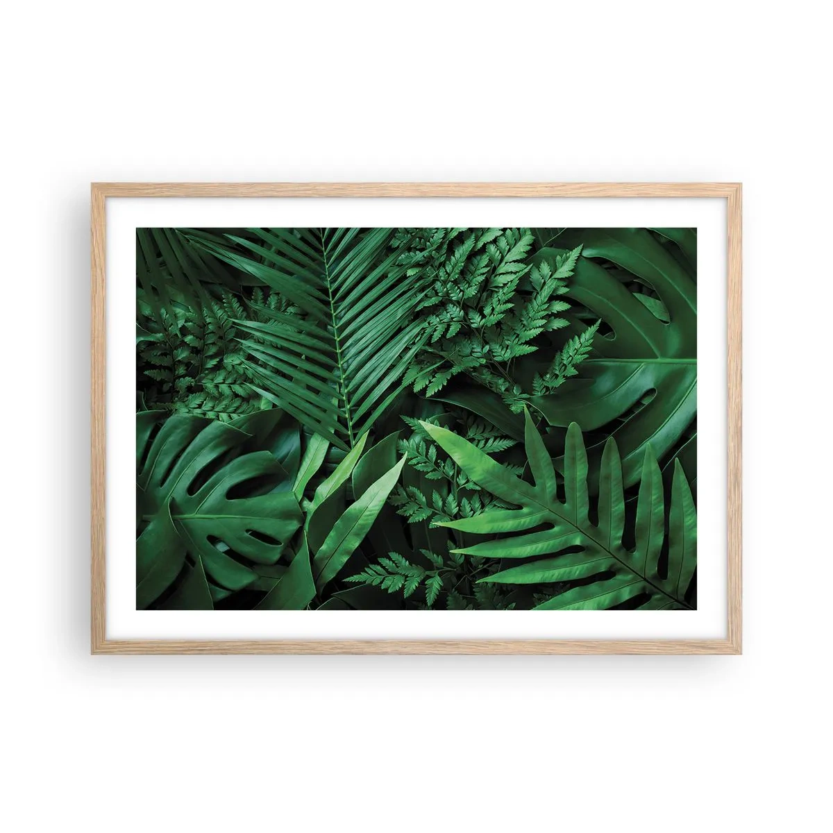 Affiche dans un chêne clair - Poster - Emmitouflé de verdure - 70x50 cm