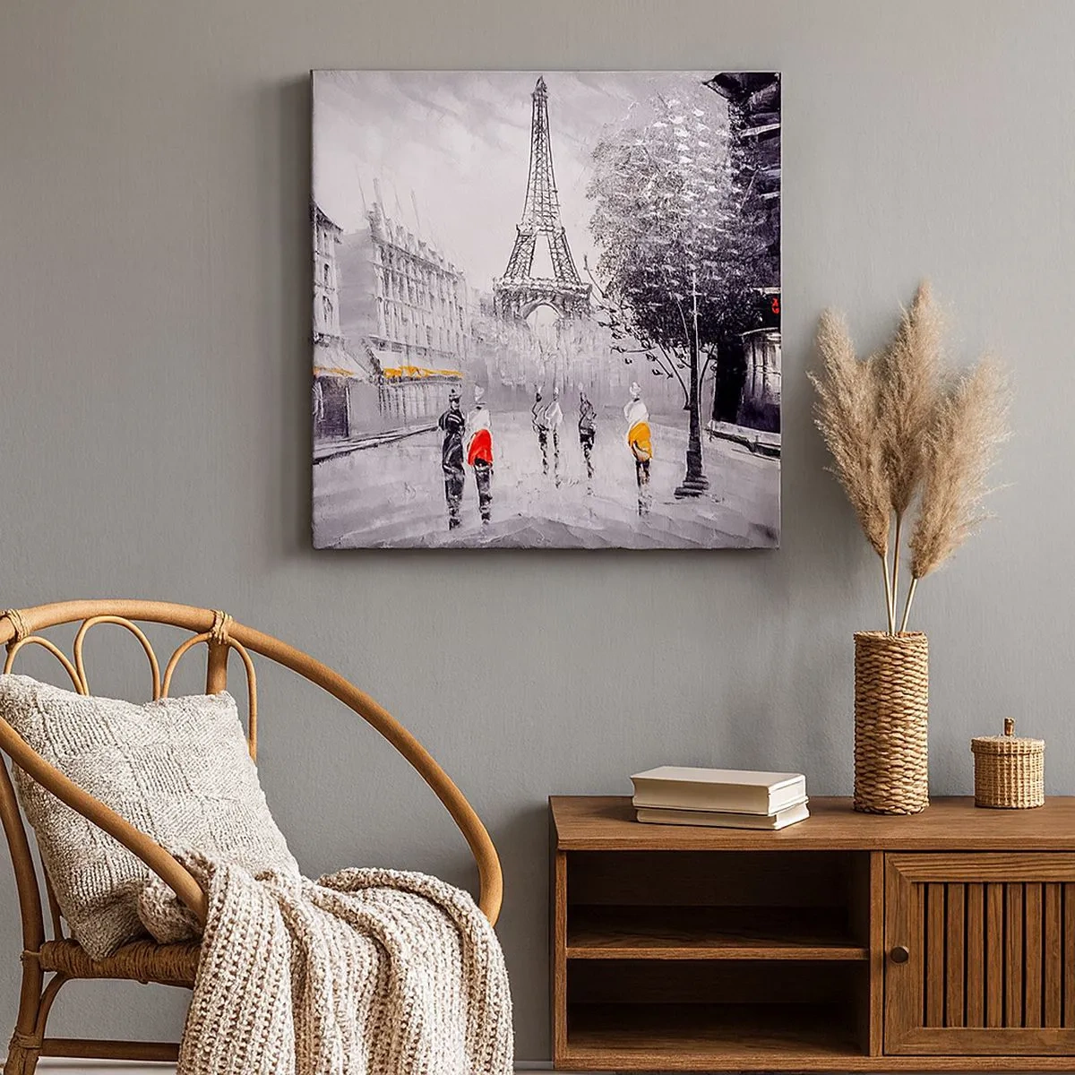Impression sur toile - Image sur toile - Balade parisienne - 30x30 cm