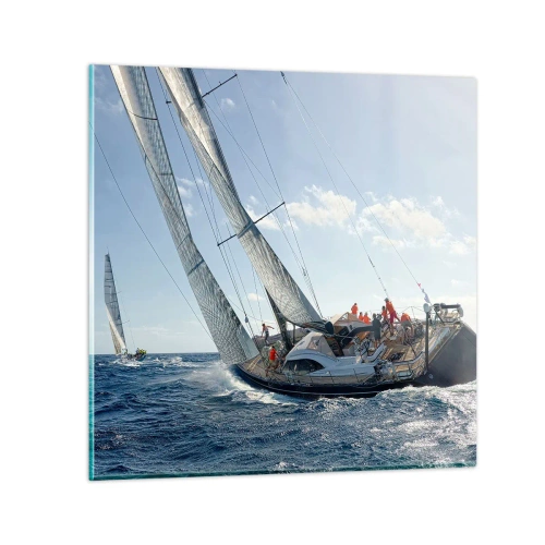 Impression sur verre - Image sur verre - Que le meilleur l'emporte - 60x60 cm