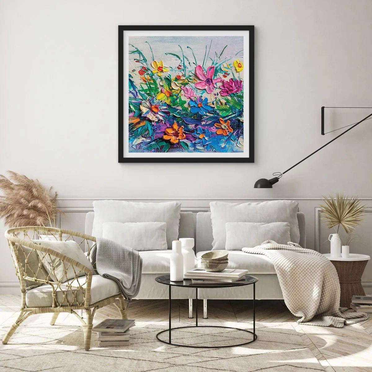 Affiche dans un cadre noir - Poster - Absolument pas une nature morte - 40x40 cm