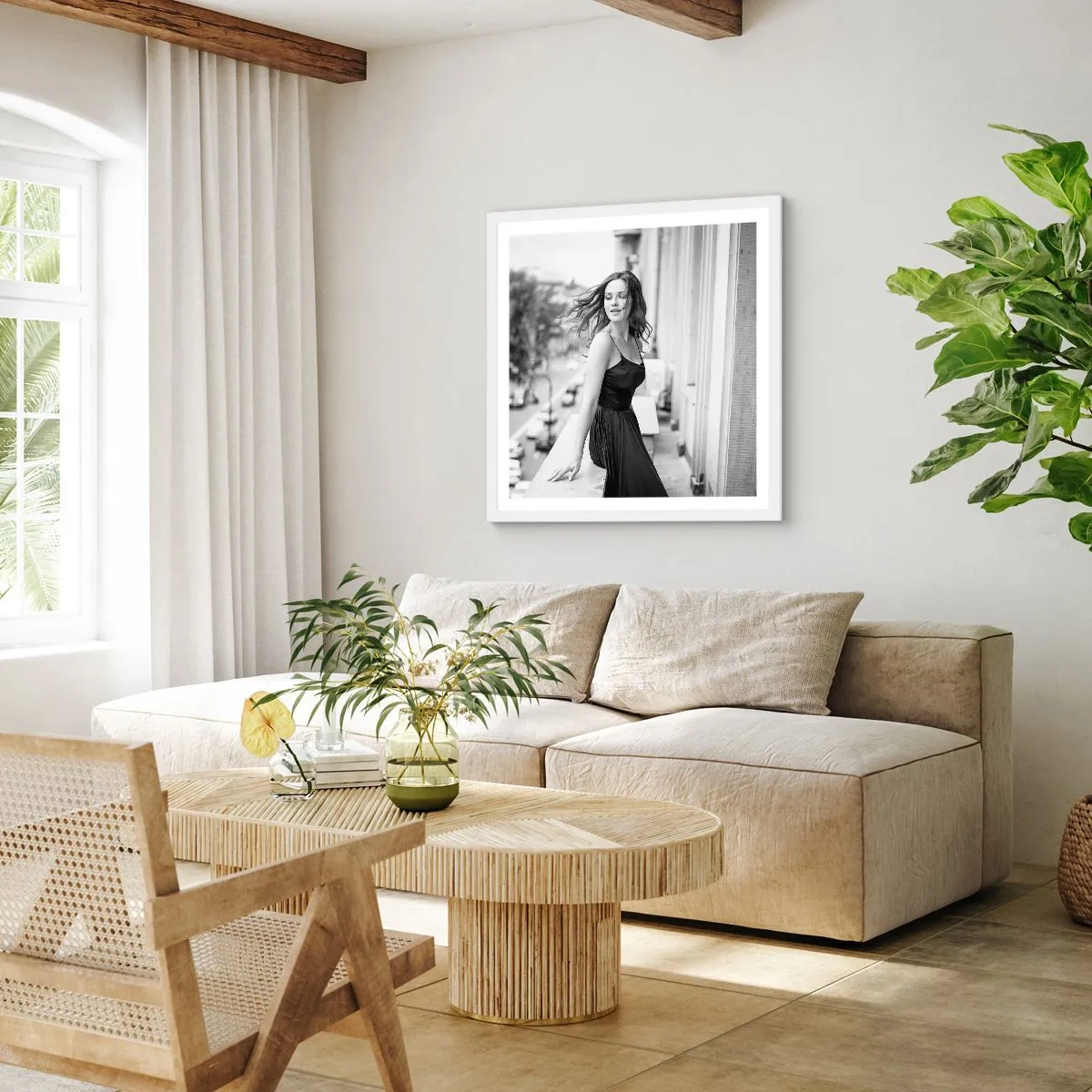 Affiche dans un cadre blanc - Poster - Certainement un Parisien - 60x60 cm