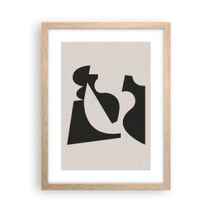 Affiche dans un chêne clair - Poster - À monter soi-même - 30x40 cm