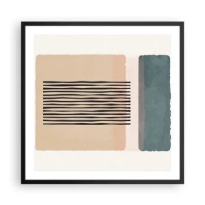 Affiche dans un cadre noir - Poster - Tout est en ordre - 60x60 cm