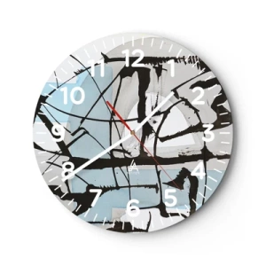 Horloge murale - Pendule murale - Bleu malgré tout - 40x40 cm