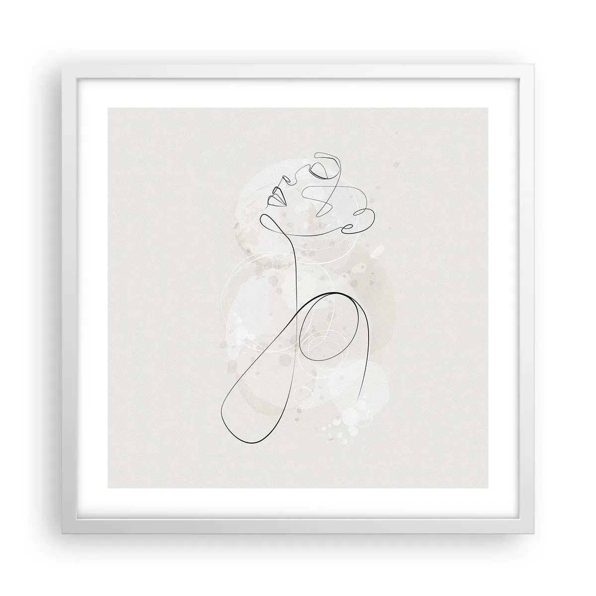 Affiche dans un cadre blanc - Poster - Spirale de beauté - 50x50 cm