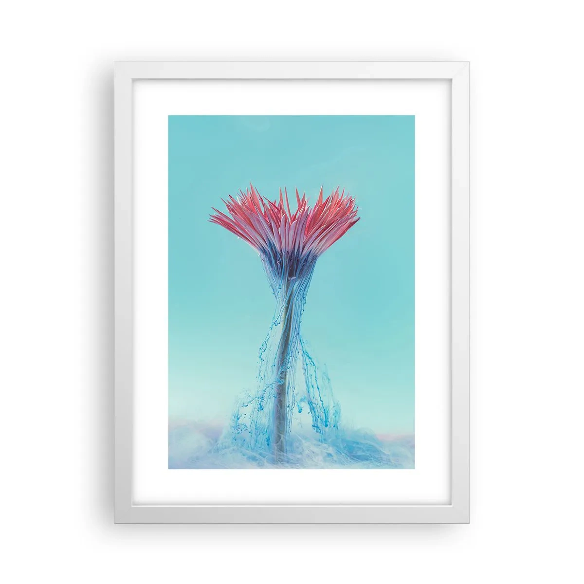 Affiche dans un cadre blanc - Poster - Dans une étreinte vivifiante - 30x40 cm