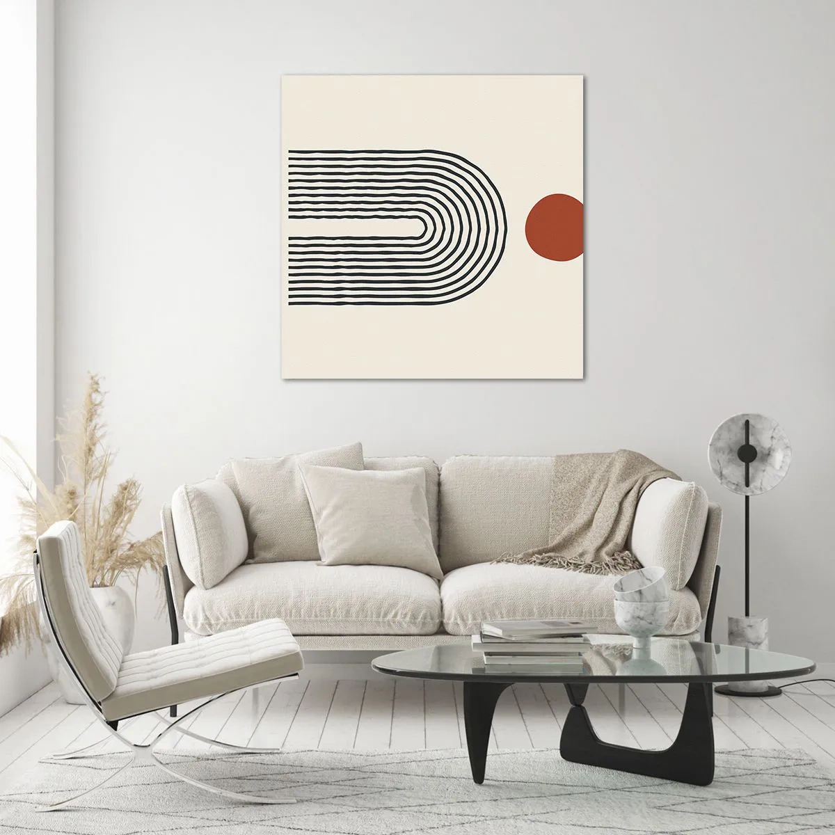 Impression sur verre - Image sur verre - Le magnétisme des formes et des couleurs - 30x30 cm