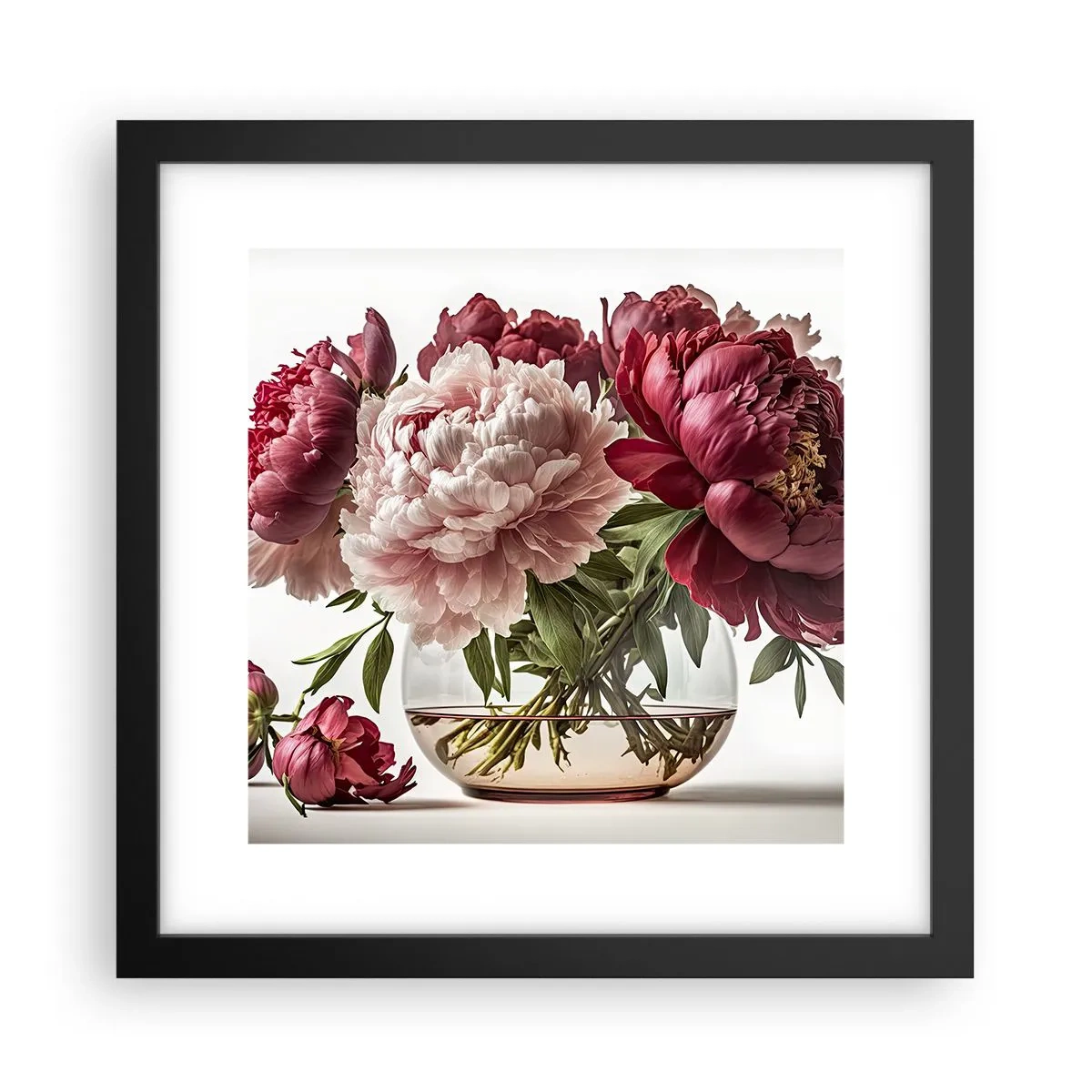Affiche dans un cadre noir - Poster - En pleine floraison de beauté - 30x30 cm