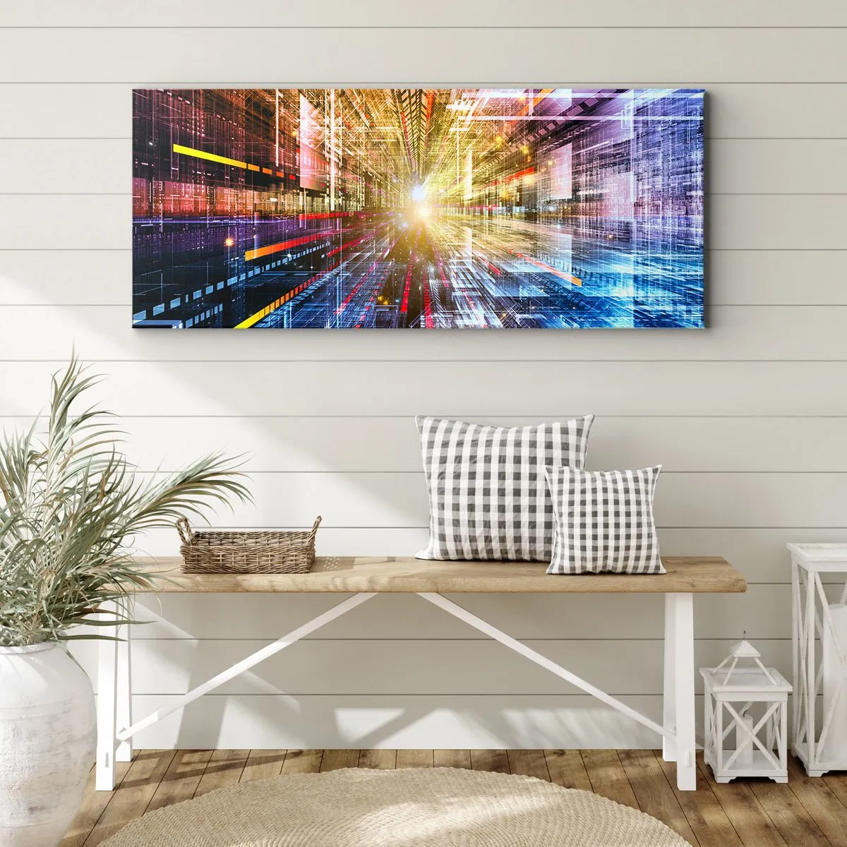 Impression sur toile - Image sur toile - Couloir lumineux - 90x30 cm