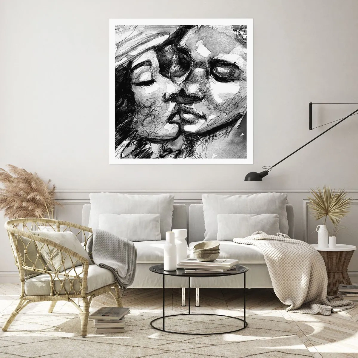 Affiche - Poster - Un moment tendre - 40x40 cm