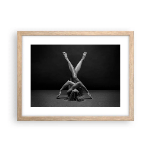 Affiche dans un chêne clair - Poster - Géométrie de la nudité - 40x30 cm