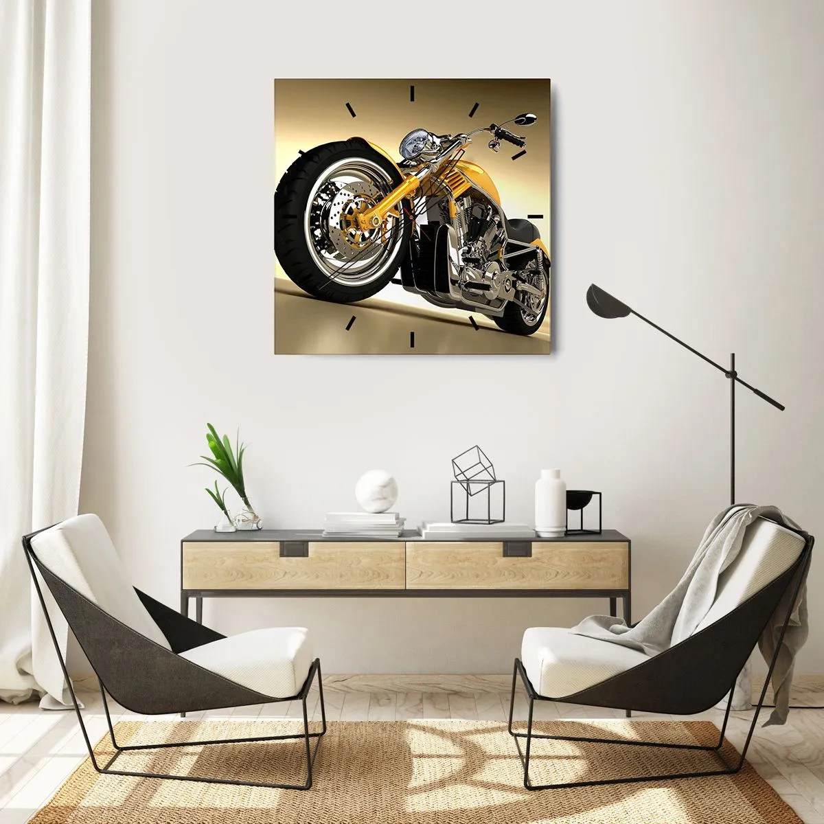 Horloge murale - Pendule murale - Un rêve de force et de vitesse - 40x40 cm