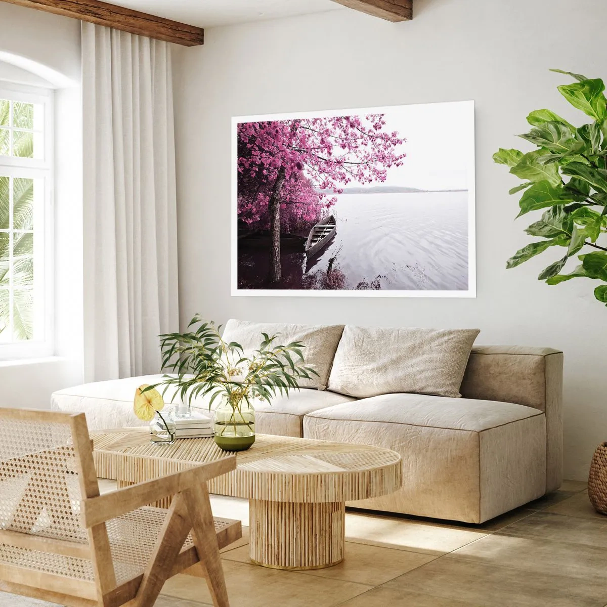 Affiche - Poster - Dans un silence rose - 40x30 cm