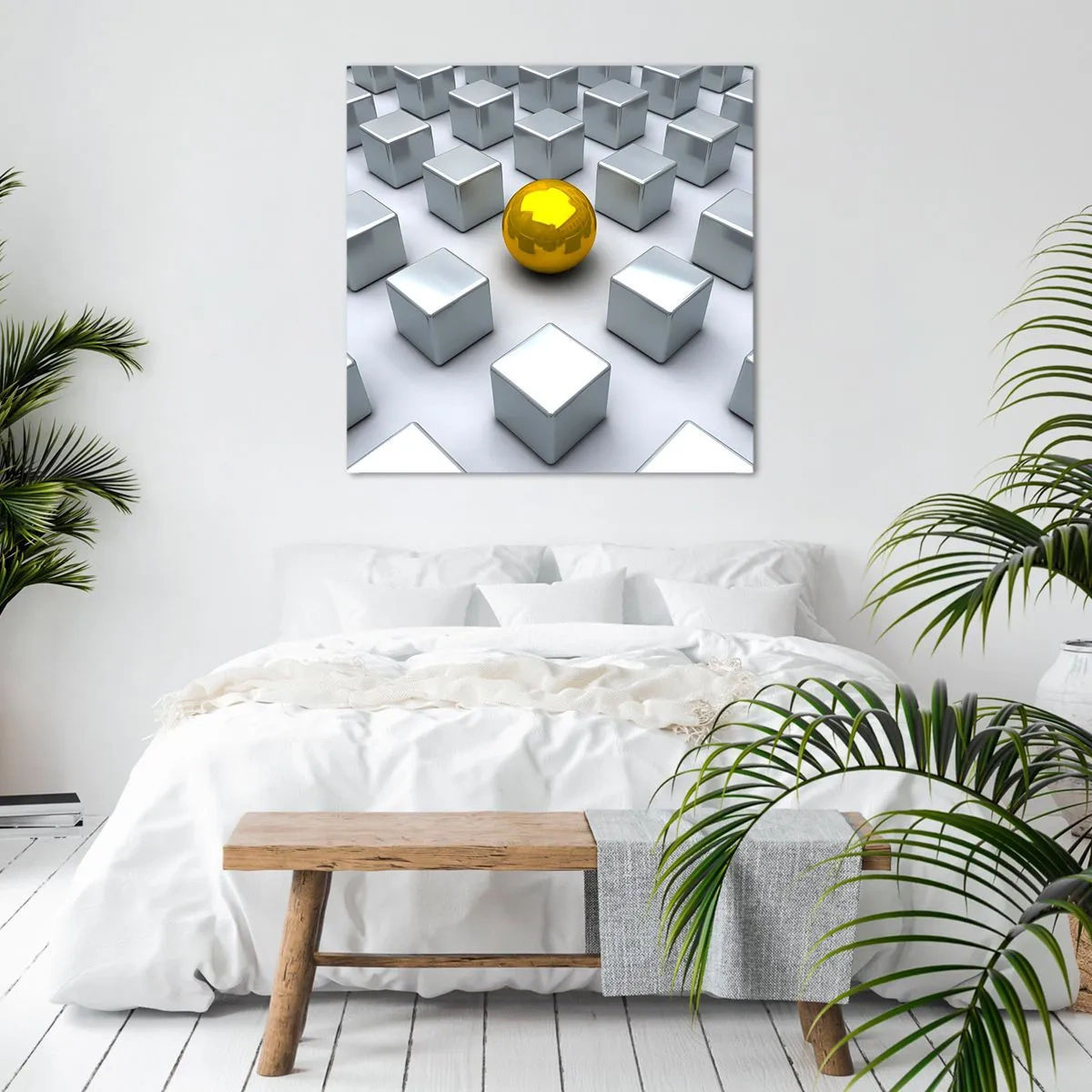 Impression sur toile - Image sur toile - Pourquoi moi? Composition géométrique - 30x30 cm