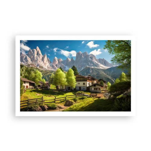 Affiche - Poster - Idylle alpine - 91x61 cm