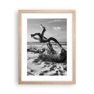 Affiche dans un chêne clair - Poster - Sculpture marine - 30x40 cm