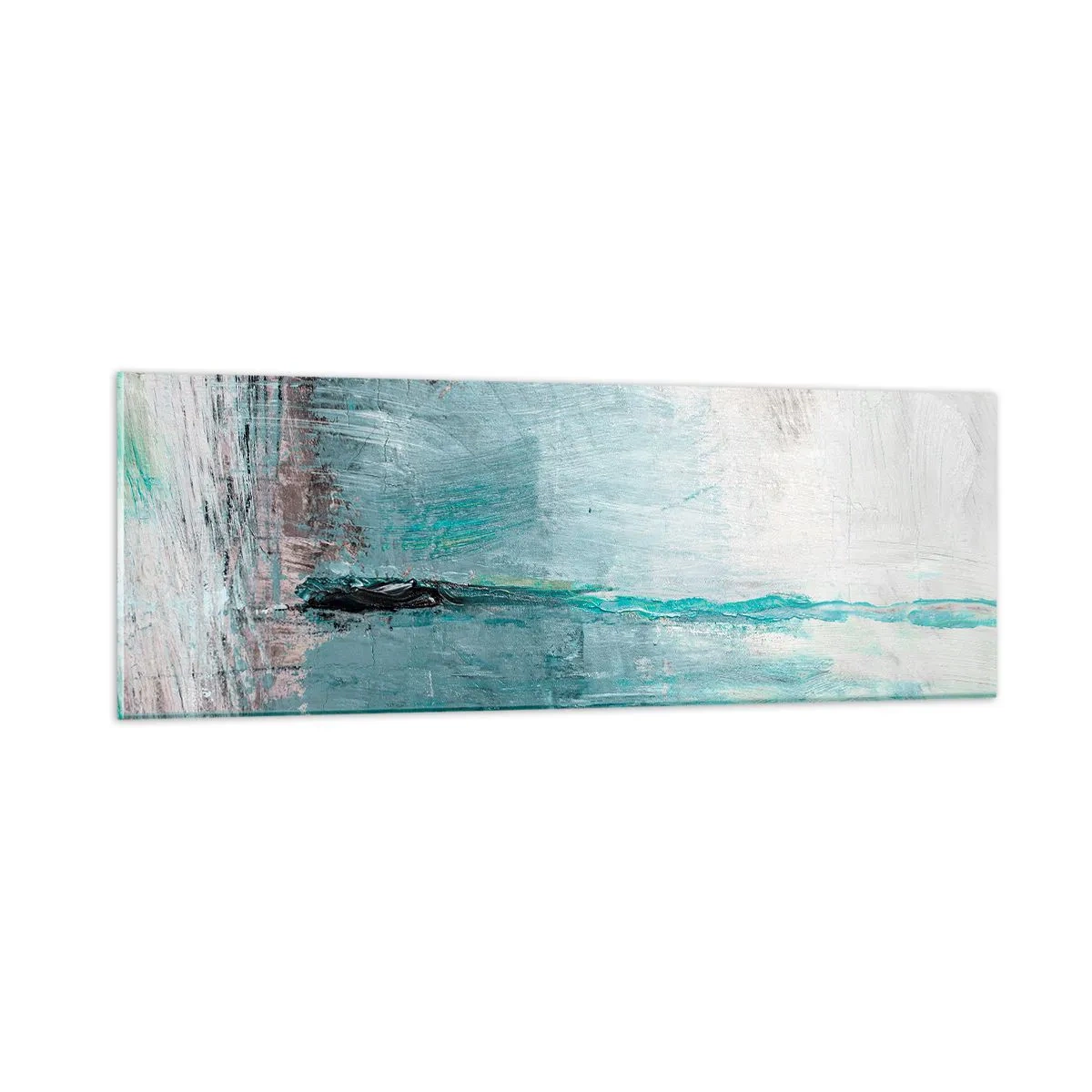 Impression sur verre - Image sur verre - Horizontalement en bleu - 90x30 cm