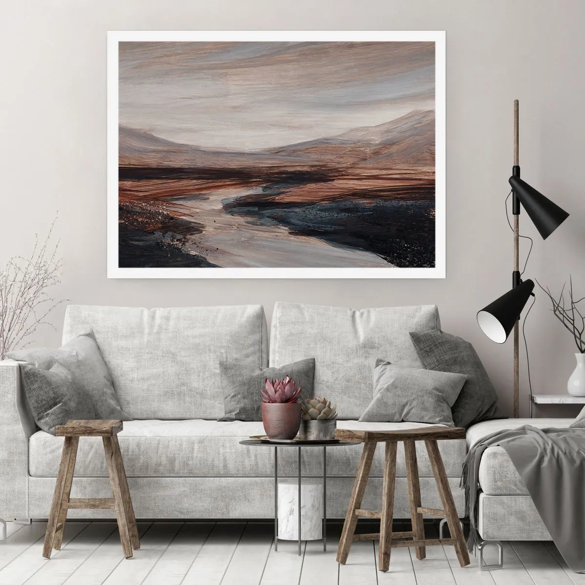 Affiche - Poster - Une vallée tranquille - 50x40 cm