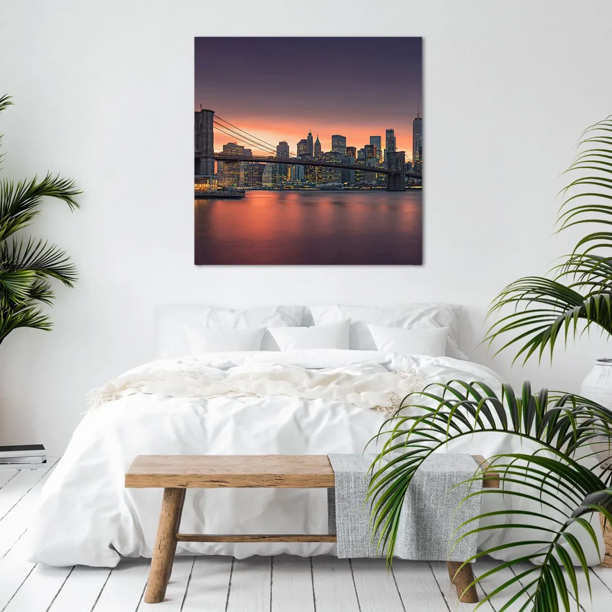 Impression sur toile - Image sur toile - Immergé dans le silence lilas - 40x40 cm