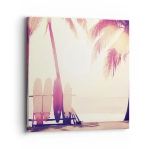 Impression sur toile - Image sur toile - Ca va être une journée magnifique - 40x40 cm