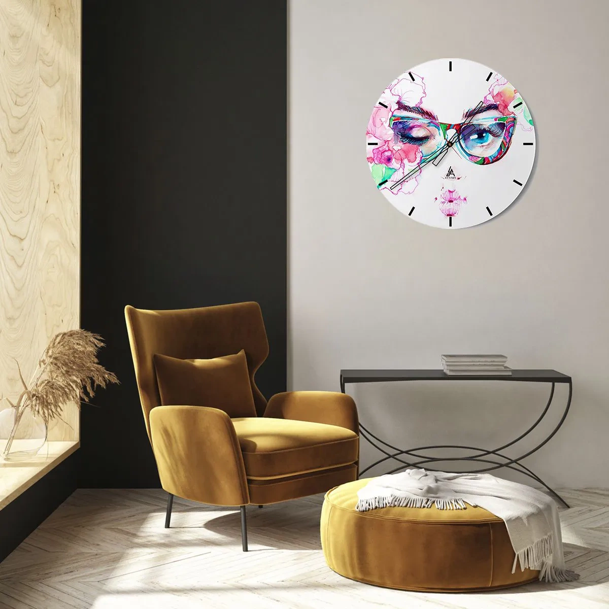 Horloge murale - Pendule murale - Une promesse tentante - 40x40 cm