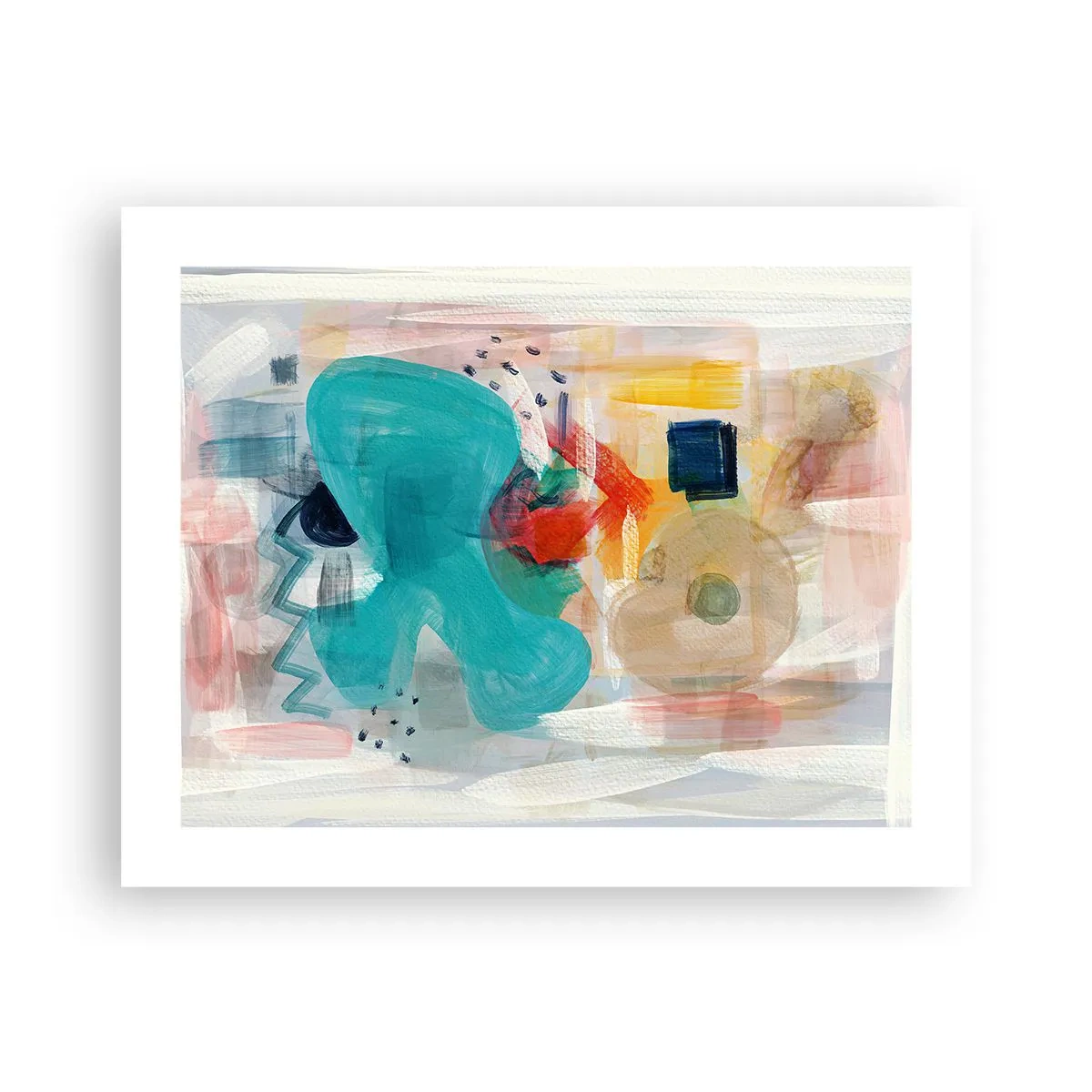 Affiche - Poster - Jeu de couleurs - 50x40 cm