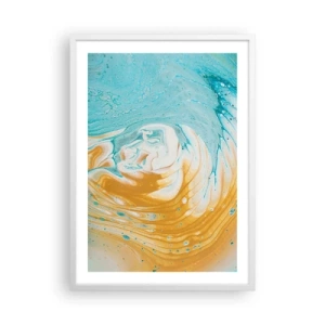 Affiche dans un cadre blanc - Poster - Tourbillon pastel - 50x70 cm