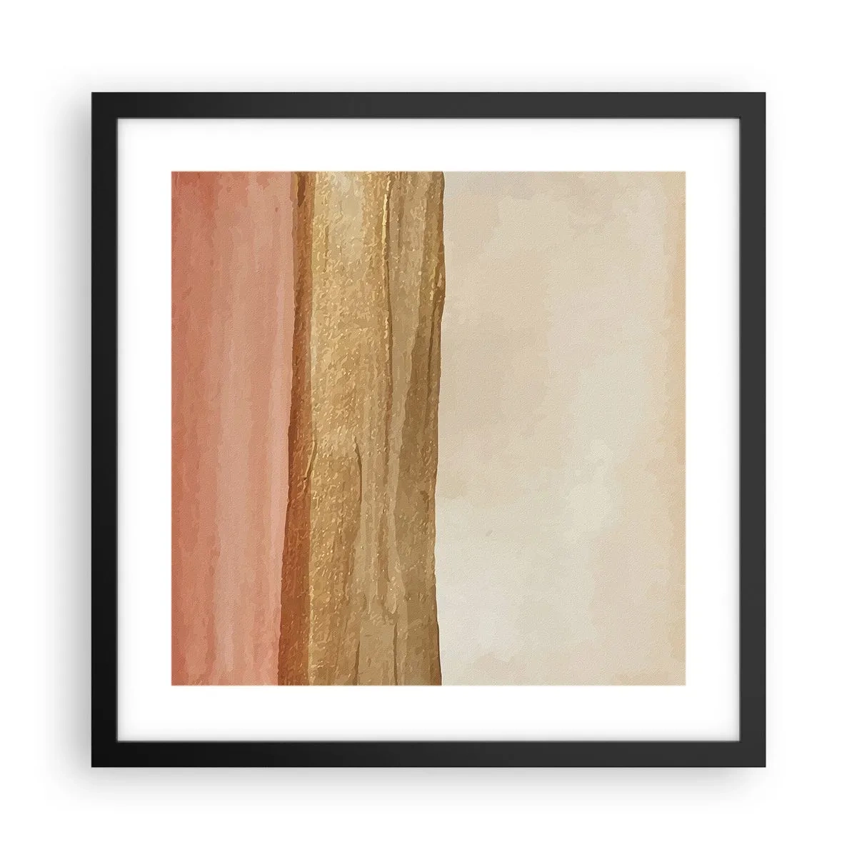 Affiche dans un cadre noir - Poster - Composition verticale - 40x40 cm