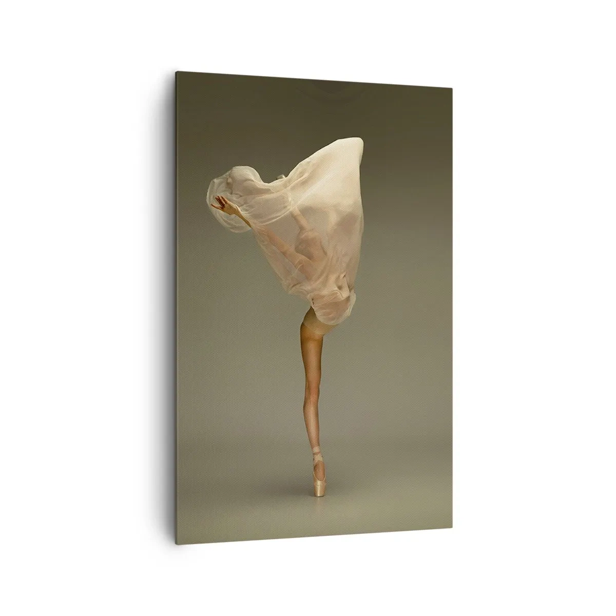 Impression sur toile - Image sur toile - Une danseuse flottant dans les airs avec du tissu - 80x120cm - Il va bientôt s'envoler - Décoration murale moderne pour le salon et la chambre ARTTOR