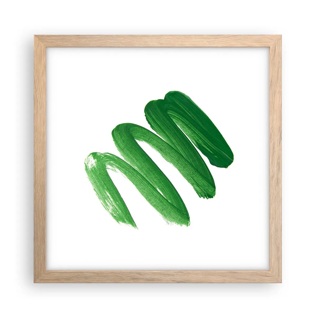 Affiche dans un chêne clair - Poster - Blague verte - 30x30 cm