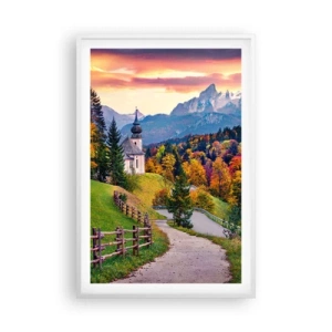 Affiche dans un cadre blanc - Poster - Paysage comme peind - 61x91 cm