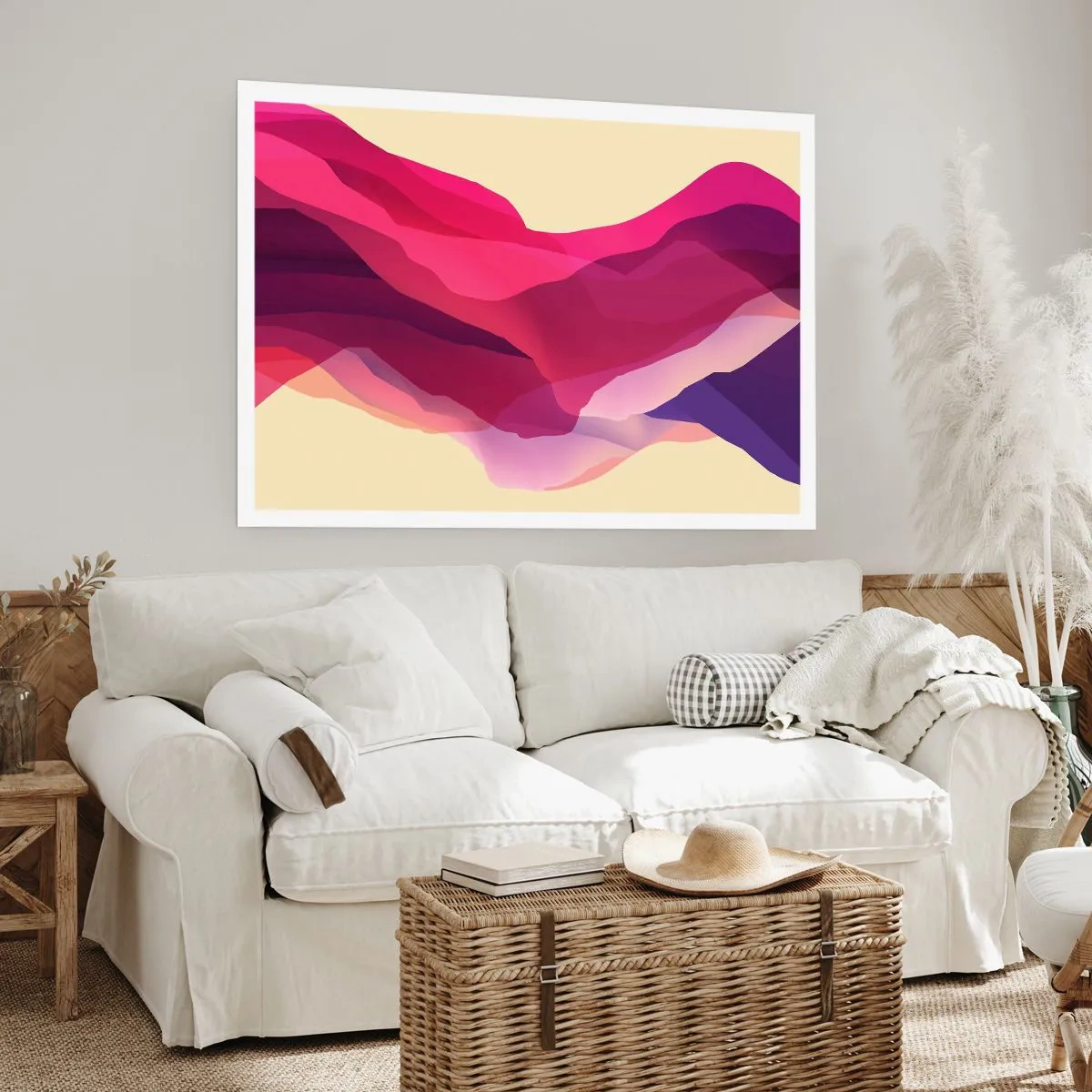 Affiche - Poster - Vagues pourpre - 50x40 cm