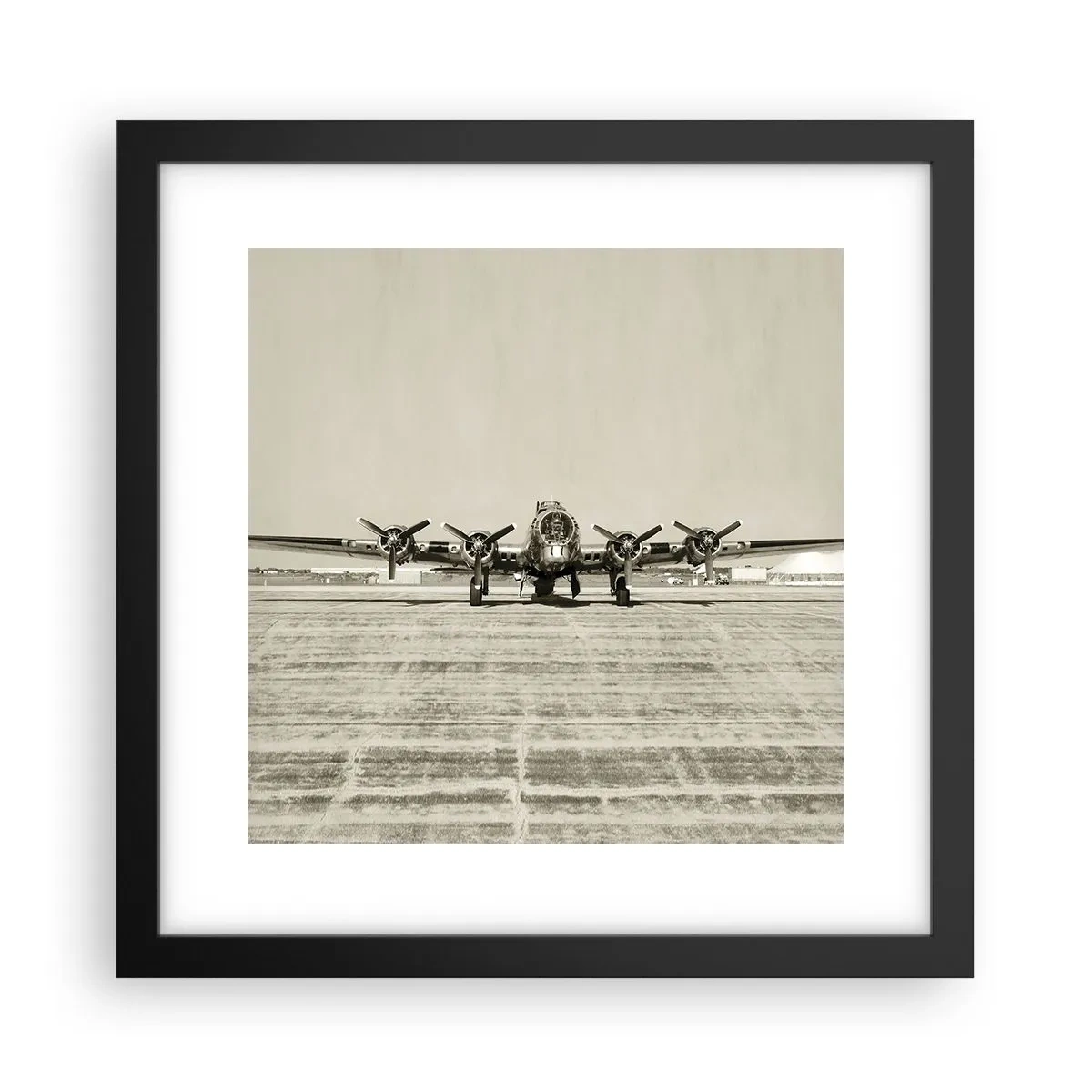 Affiche dans un cadre noir - Poster - Toujours prêt! - 30x30 cm