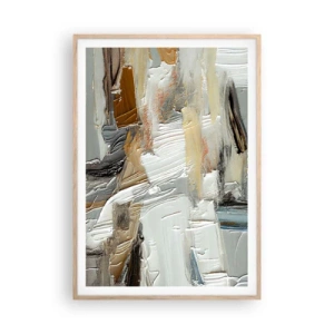 Affiche dans un chêne clair - Poster - Couches colorées - 70x100 cm