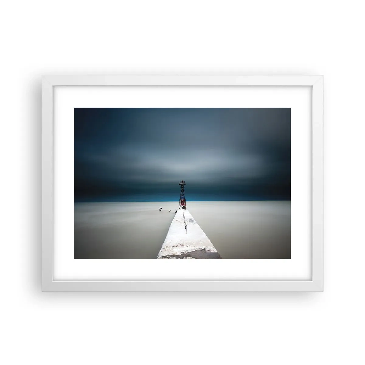 Affiche dans un cadre blanc - Poster - À la rencontre de l'immensité - 40x30 cm