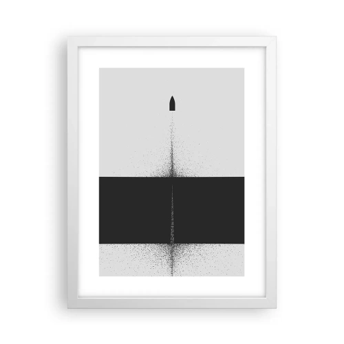 Affiche dans un cadre blanc - Poster - Droit au but - 30x40 cm