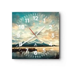 Horloge murale - Pendule murale - Sous la protection du ciel - 30x30 cm